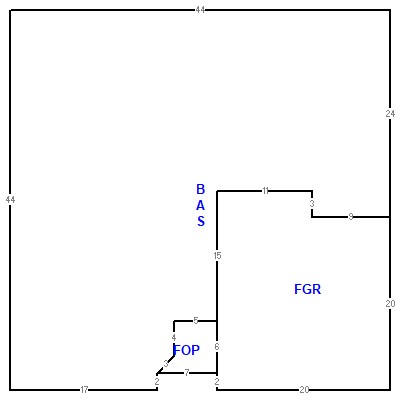 Building layout (traversing data) of this property