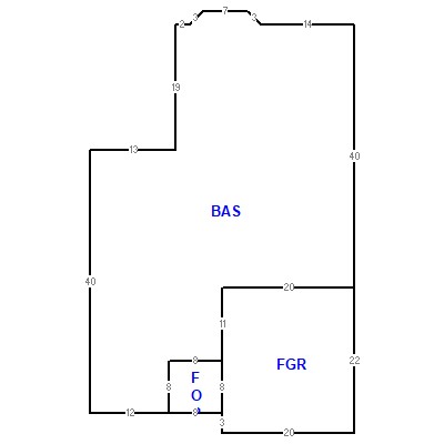 Building layout (traversing data) of this property