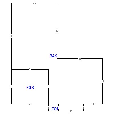 Building layout (traversing data) of this property