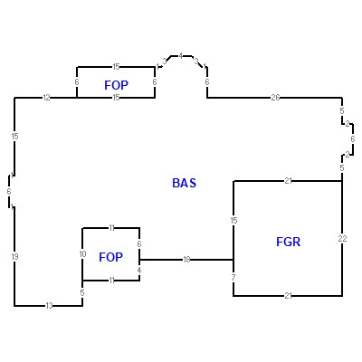 Building layout (traversing data) of this property