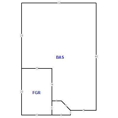 Building layout (traversing data) of this property