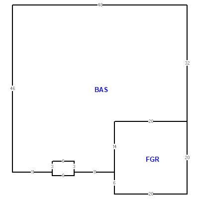 Building layout (traversing data) of this property