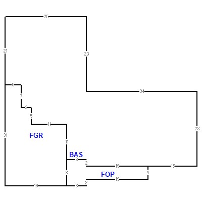 Building layout (traversing data) of this property