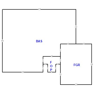 Building layout (traversing data) of this property