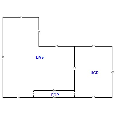 Building layout (traversing data) of this property