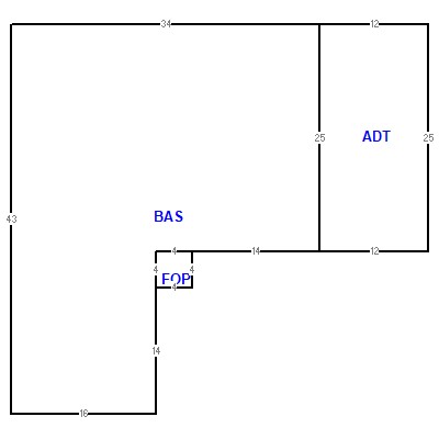 Building layout (traversing data) of this property
