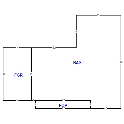 Building layout (traversing data) of this property