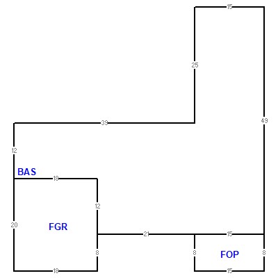 Building layout (traversing data) of this property