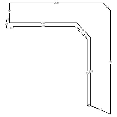 Building layout (traversing data) of this property