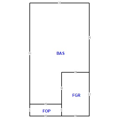Building layout (traversing data) of this property