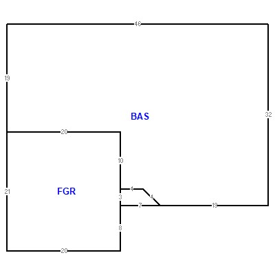Building layout (traversing data) of this property