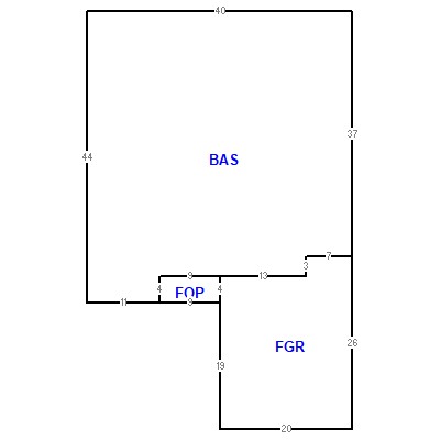 Building layout (traversing data) of this property