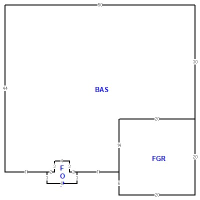 Building layout (traversing data) of this property