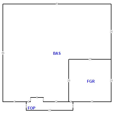 Building layout (traversing data) of this property