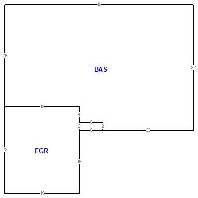 Building layout (traversing data) of this property
