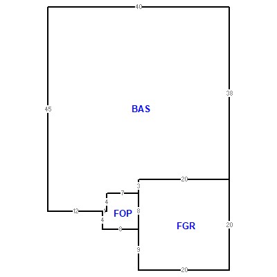 Building layout (traversing data) of this property